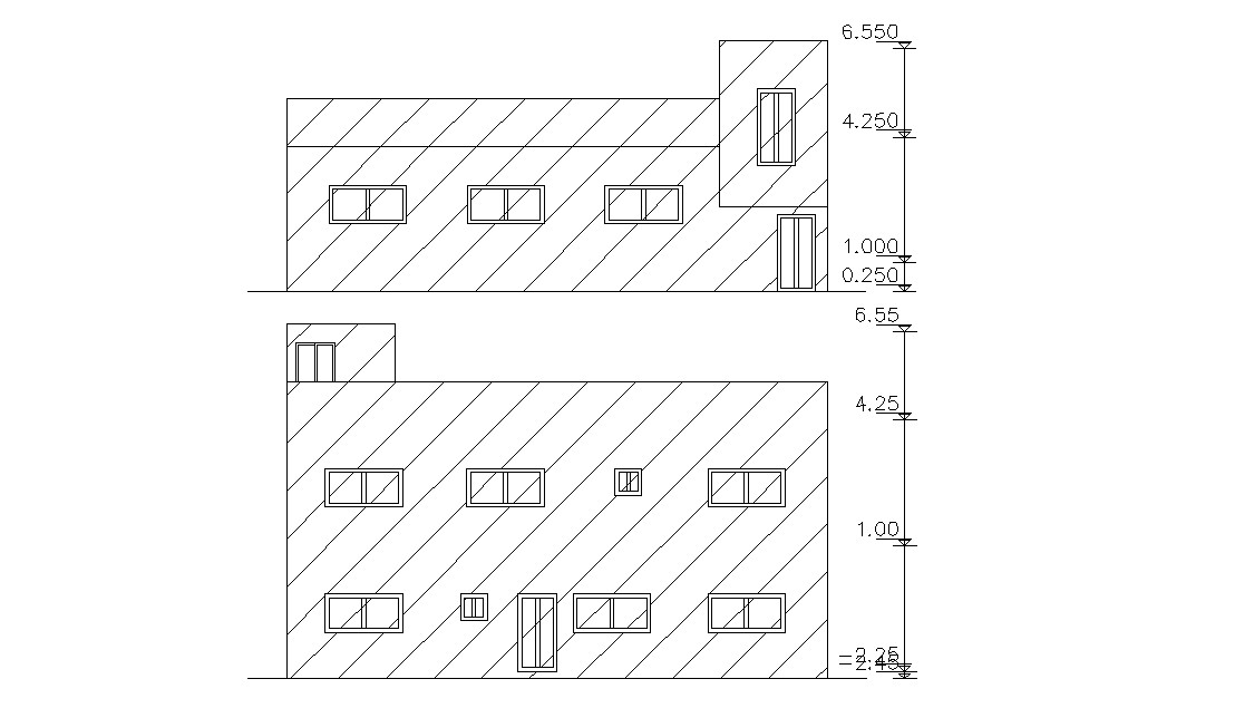 Free Download House Elevation Design DWG File - Cadbull