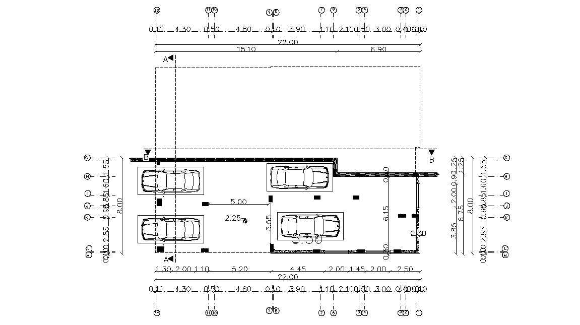 Free Download Parking Layout Cad File Cadbull