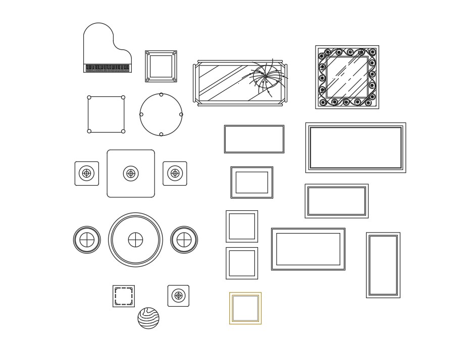 Free Download Table CAD Blocks Top View Drawing - Cadbull