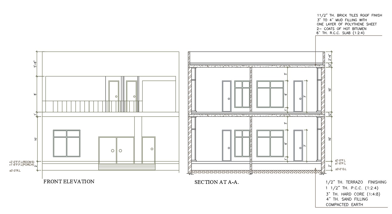 Column Elevation Section And Guide View Cad Drawing Details Dwg File Images