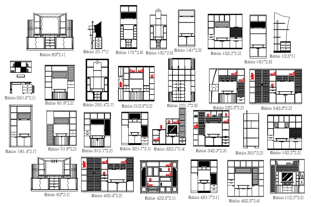 Furniture Elevation Design AutoCAD File Cadbull