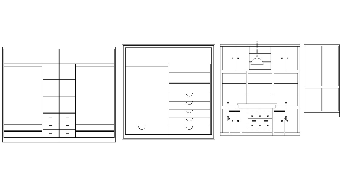 Furniture Elevation Design Free CAD Blocks Drawing - Cadbull