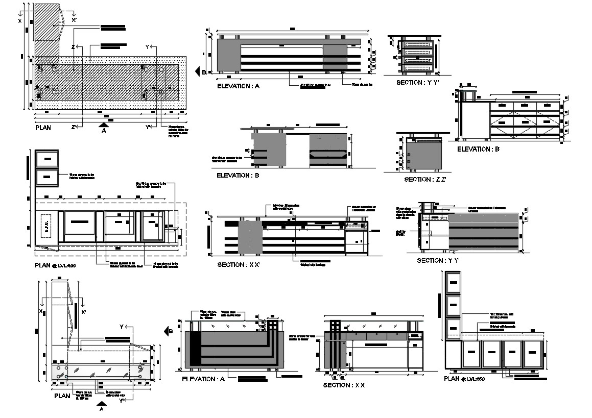 Office Desk Furniture Dwg File Cadbull