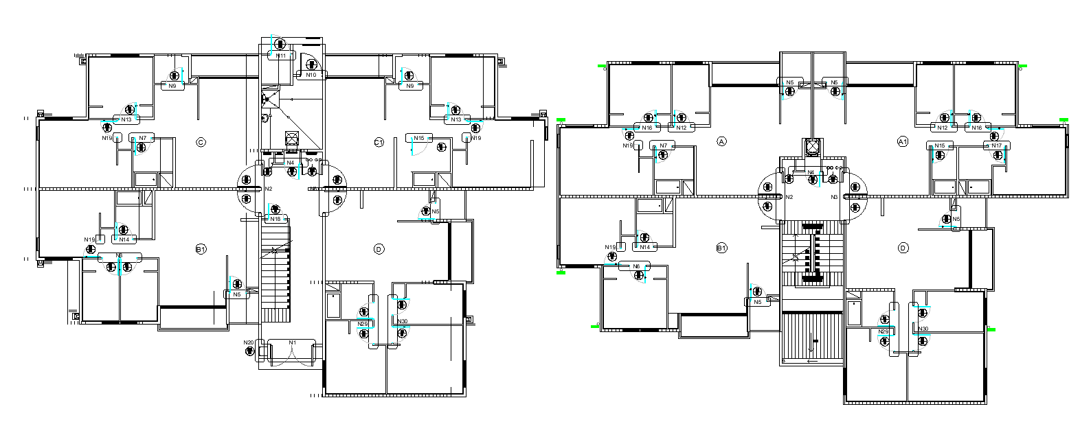 G 1  normal Floor plan  DWG Autocad  file  for free download 