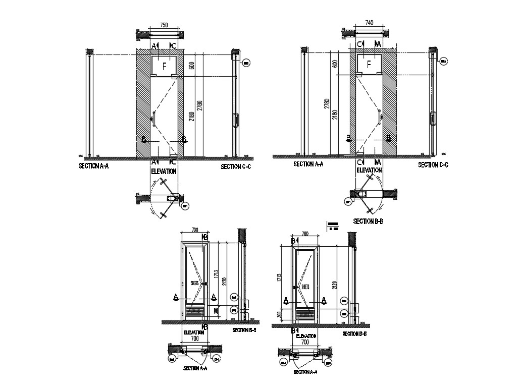 Glass Door Design CAD File - Cadbull