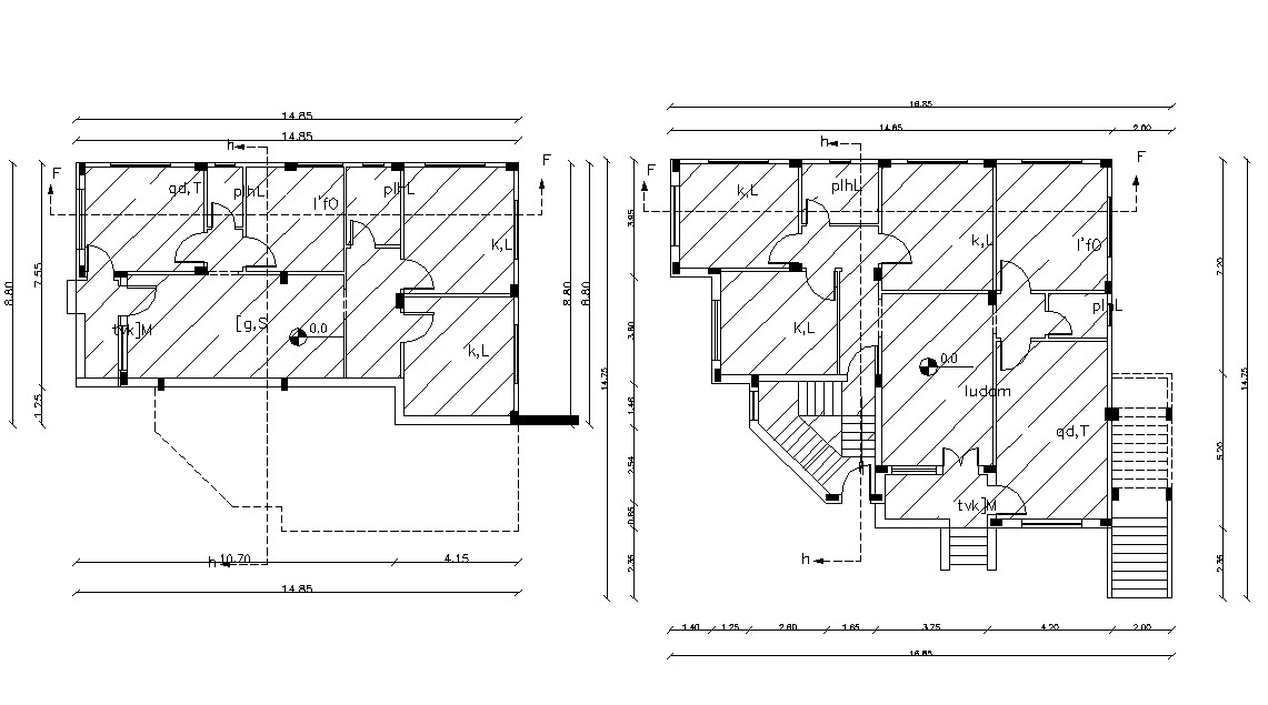 Ground Floor And First Floor Plan CAD File - Cadbull