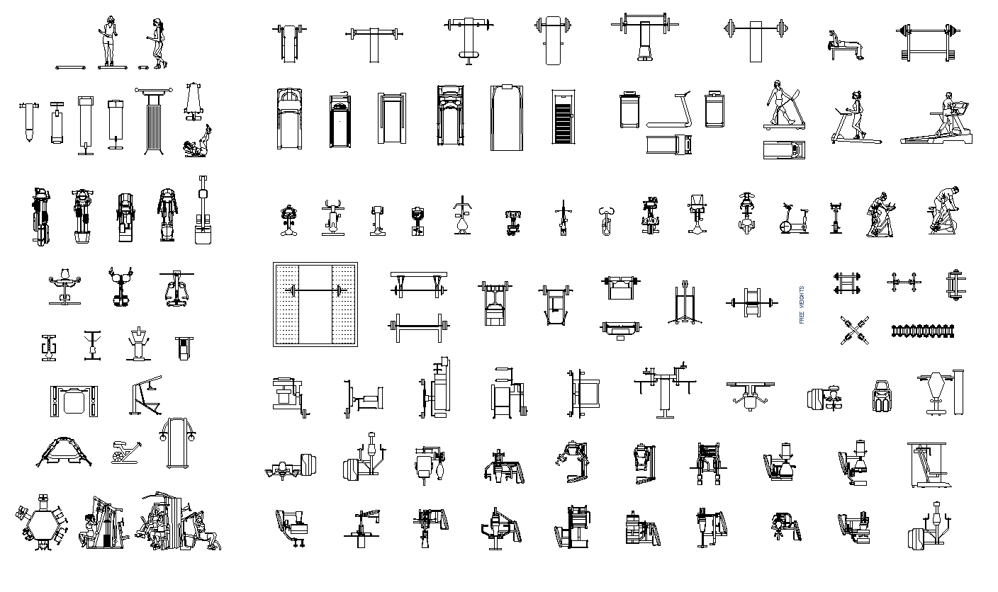 Gym Equipment Dwg Plan at Mary Lopez blog