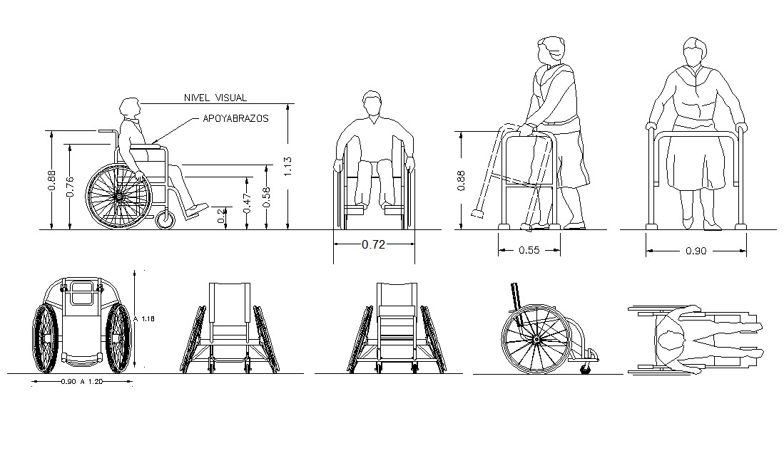 Handicraft Chair With People CAD Blocks - Cadbull