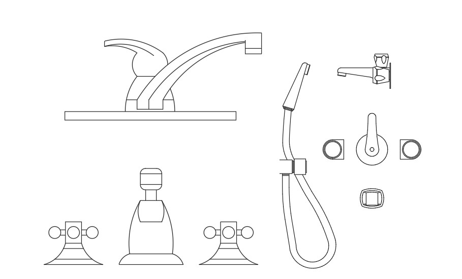 Hardware Water Taps Free CAD Blocks Elevation Drawing DWG File - Cadbull