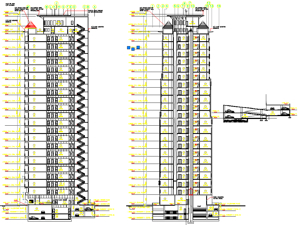 High Rise Residential Building Project Detail Cadbull