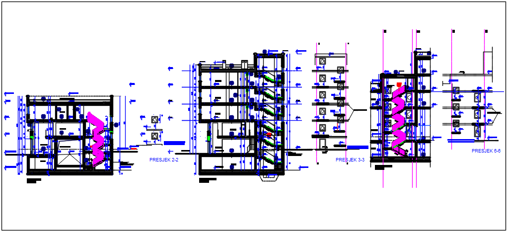 high rise office building plans dwg