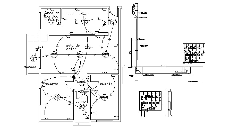 Home Electricity AutoCAD Plan - Cadbull