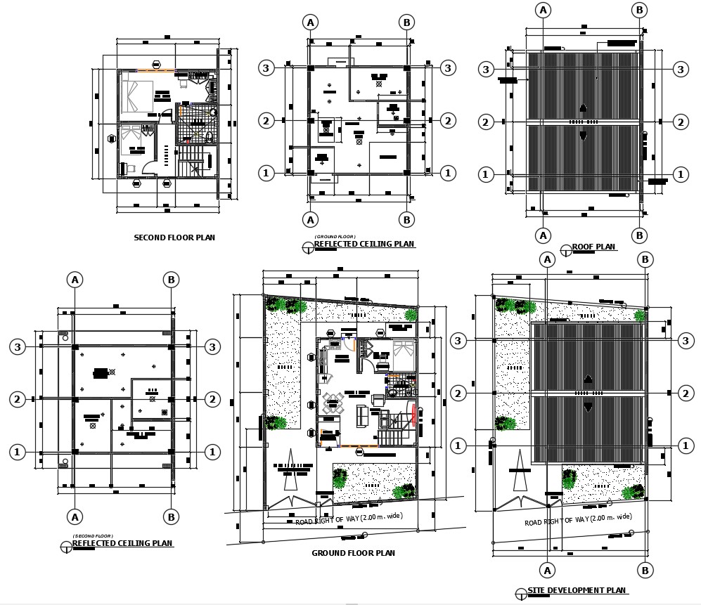 Home Plan Autocad Drawing