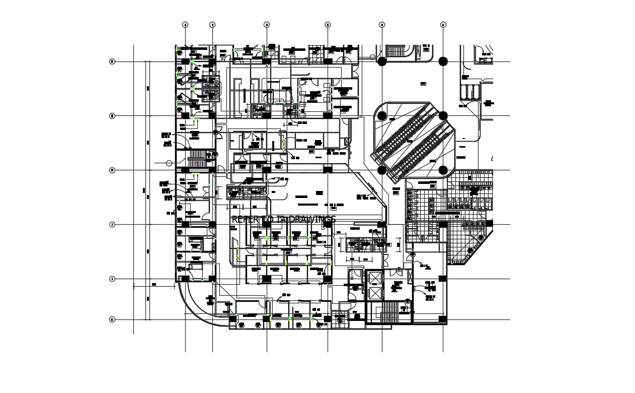 Hospital Ground Floor Plan - Cadbull