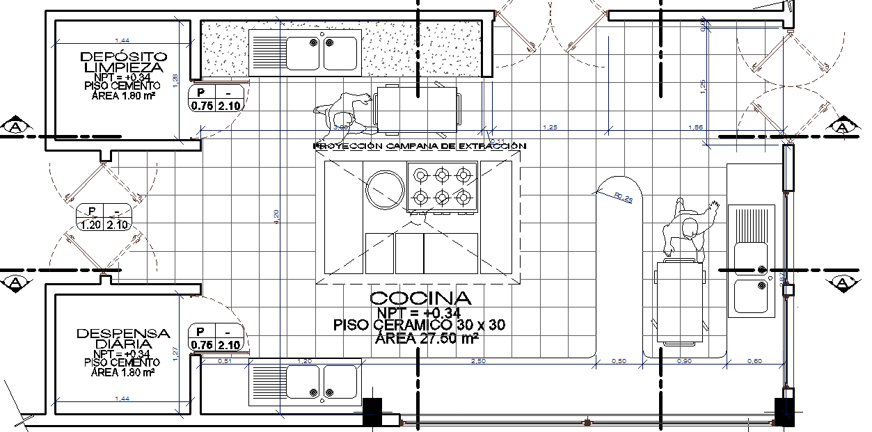 Hospital kitchen layout plan dwg file - Cadbull