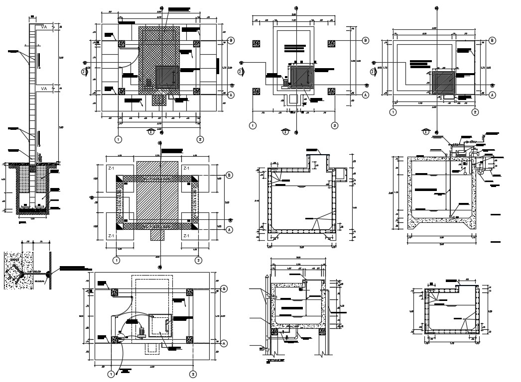 Hospital plans with detail dimension in autocad - Cadbull