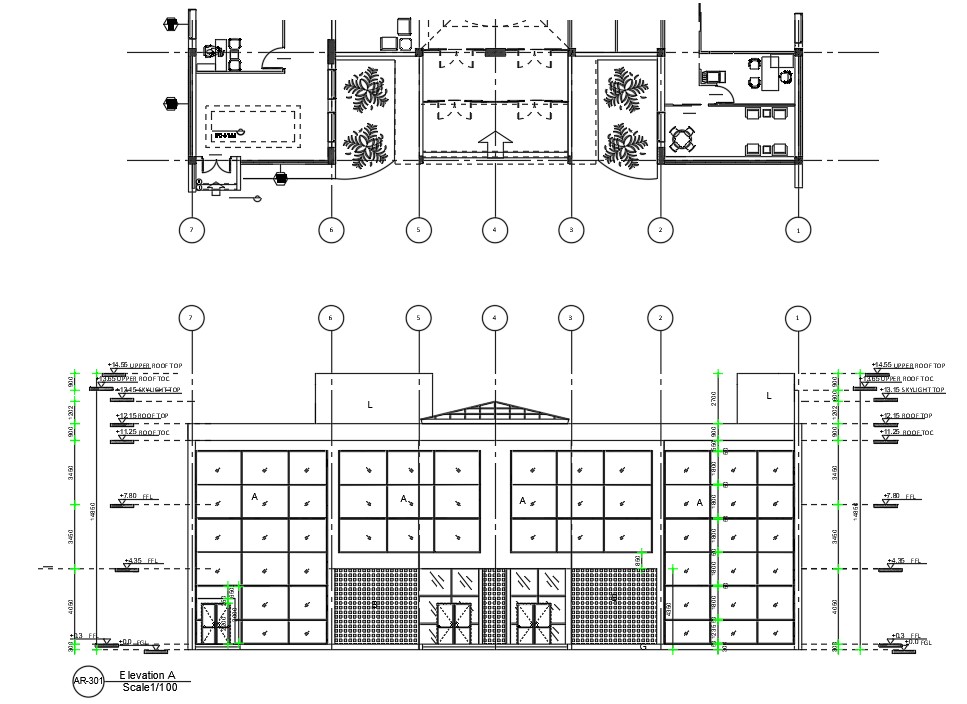 Hospital Building Front Elevation Design AutoCAD Drawing Download DWG ...