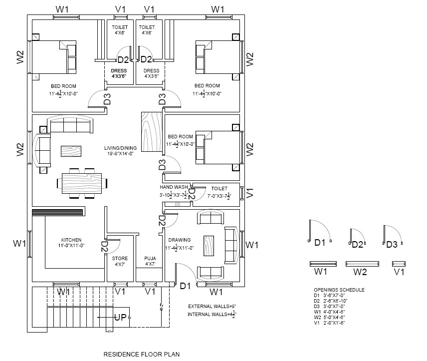  House  Plan  Drawing DWG And PDF  File  Cadbull