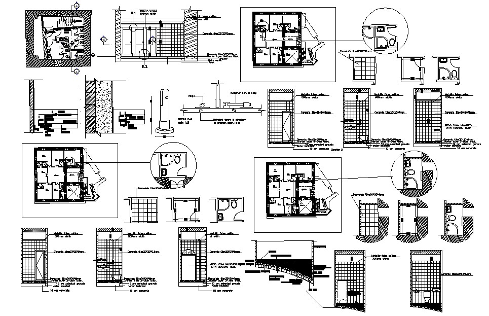 House Sanitary Installation Plan Cadbull