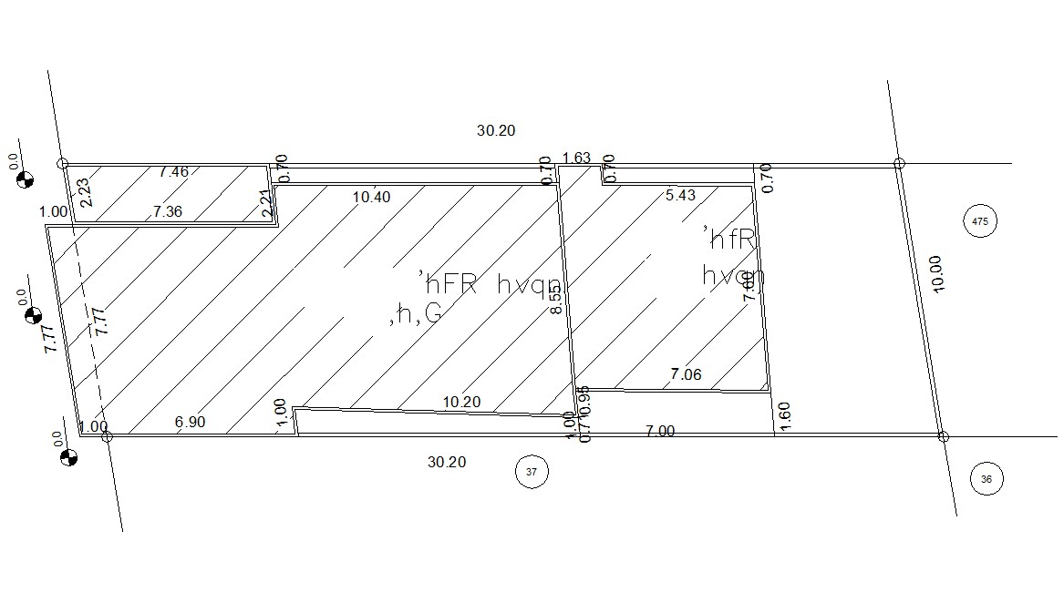 House Site Plot Plan With Area Survey Drawing - Cadbull