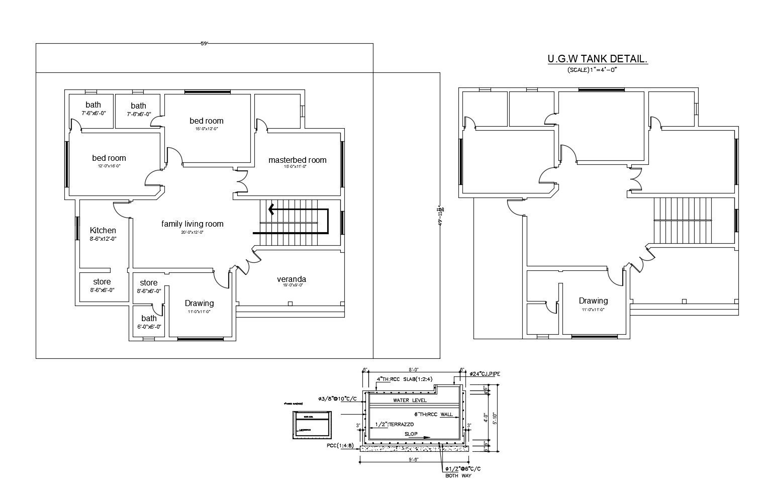  Download  Free Small  3 Bedroom House  Plan  In DWG  File