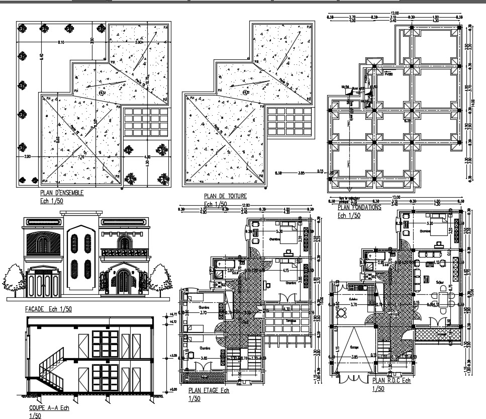 The House Plan With The Detailing Dwg File Cadbull Vrogue