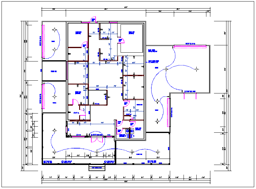 House plan layout and electric plan layout view detail dwg 