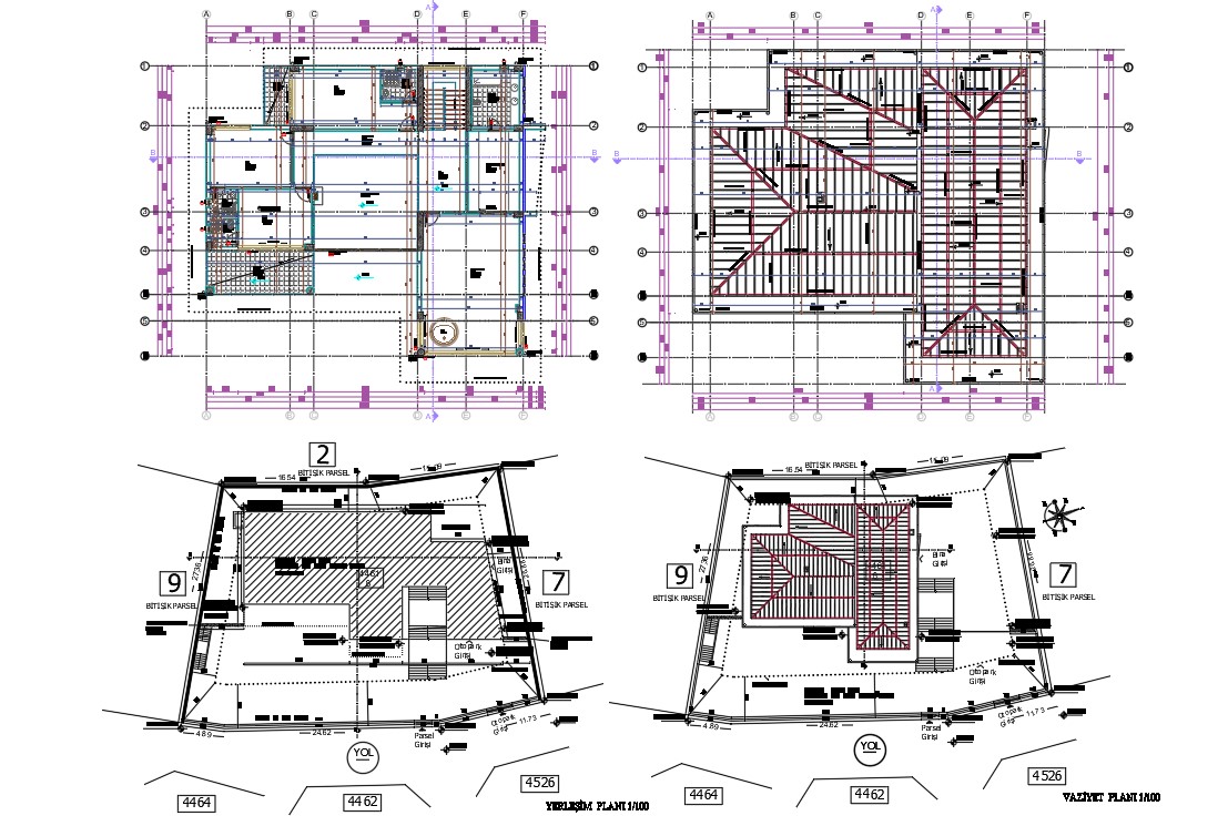 House Center Line Plan With Span Roof Design Dwg File Cadbull