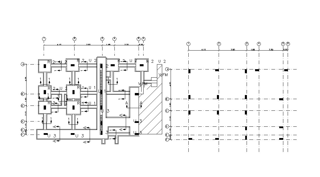 House Construction Working Plan DWG File - Cadbull