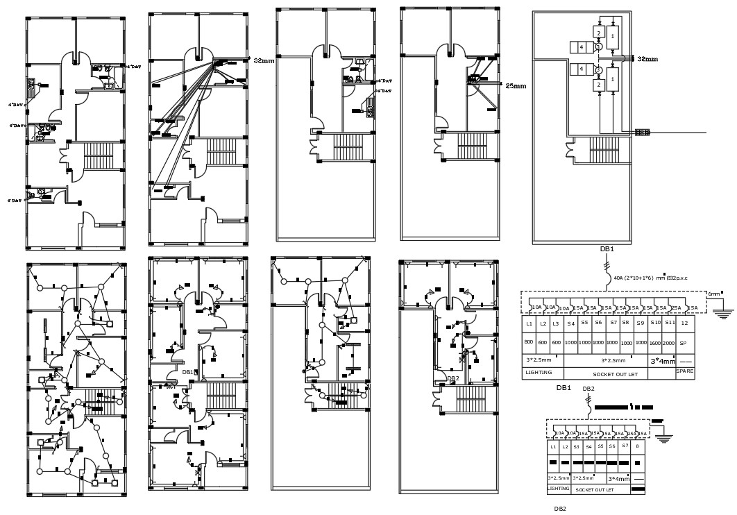 House Electrical And Plumbing Layout Plan AutoCAD File - Cadbull