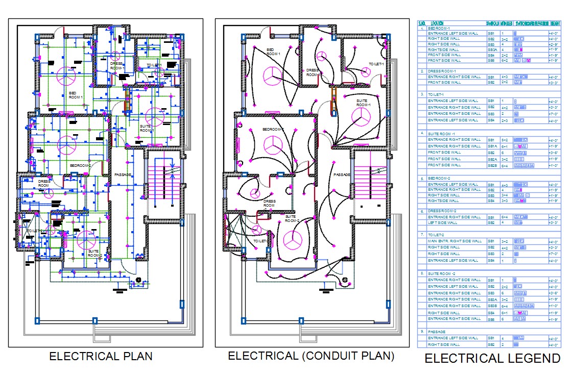 AutoCAD House Electrical Wiring Layout Plan Drawing DWG File Cadbull ...