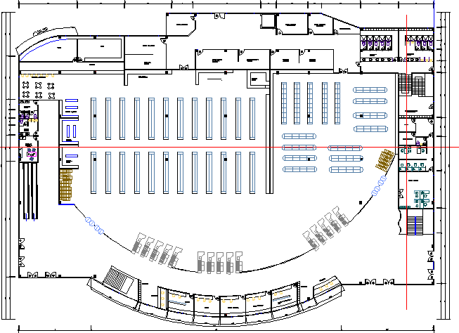 Hyper Market Structural Layout Plan Details Dwg File - Cadbull