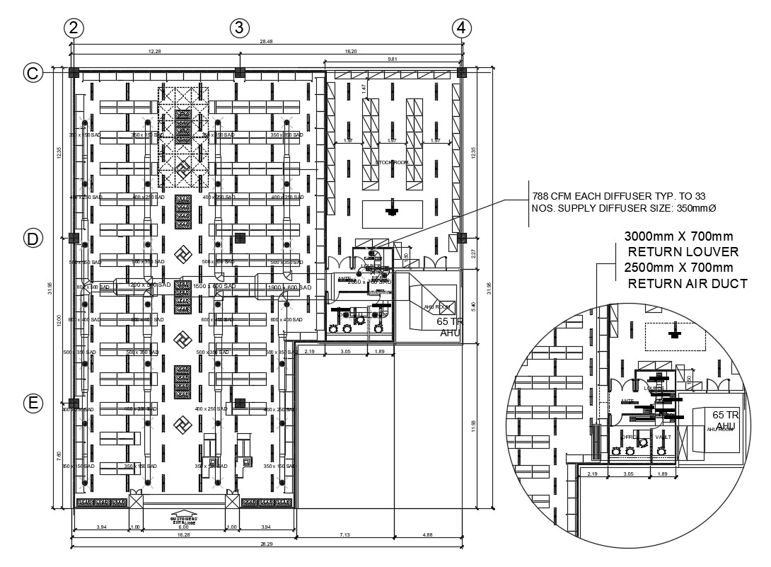 Industrial Factory Floor Plan Download CAD Drawing Cadbull