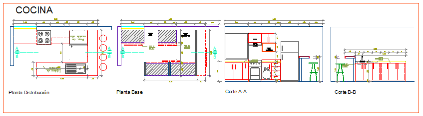 Interior Design Of Kitchen Detail Drawing Cadbull