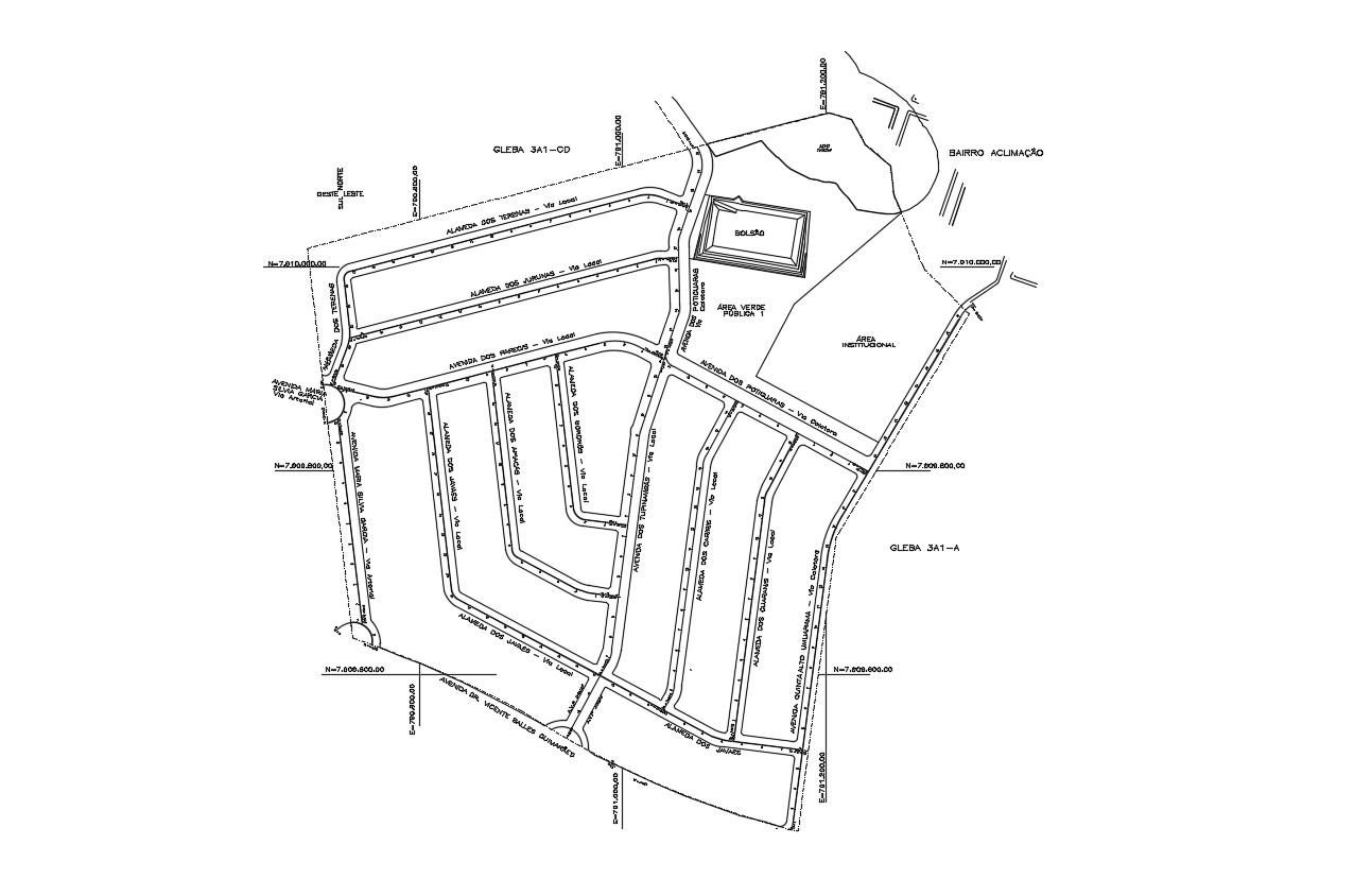 Key Plan Architecture Of City Small Area AutoCAD File - Cadbull