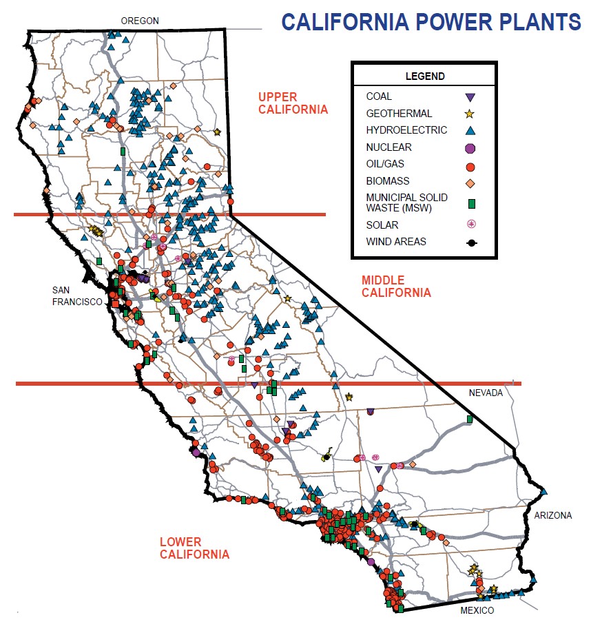 Key Plan Of California Power Plan PDF File Free Download - Cadbull