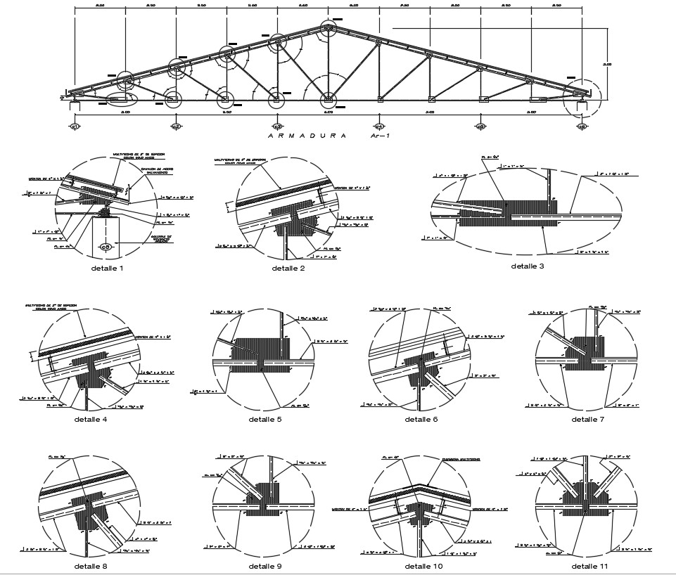 King Truss Design CAD file download Cadbull