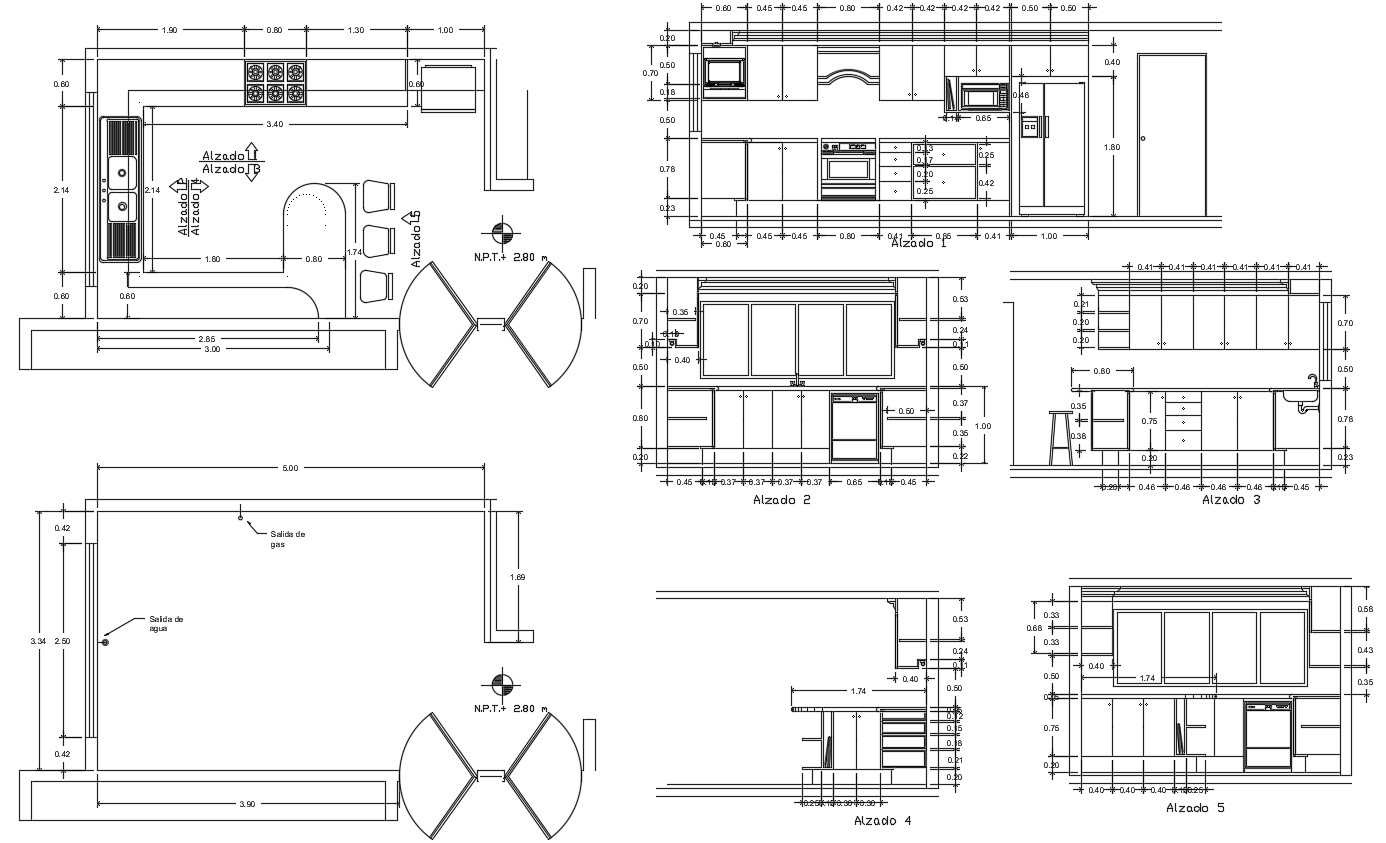 Autocad Kitchen Floor Plan Image To U