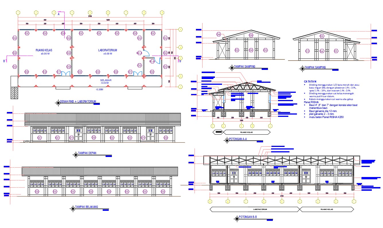 Laboratory Project In AutoCAD Software File - Cadbull