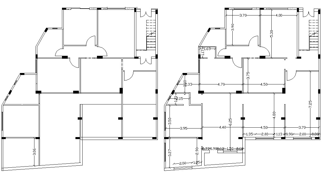 Lavish Huge Bungalow Planning With Dimension Design - Cadbull