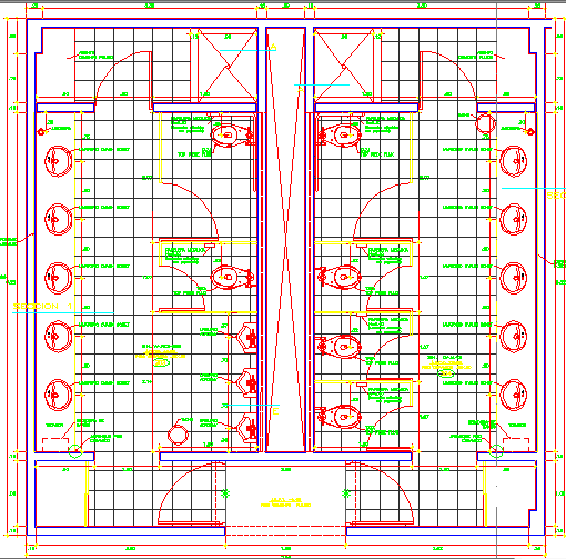 General Layout Plan With Sanitary Installation Of Office Dwg File Cadbull Images And Photos Finder