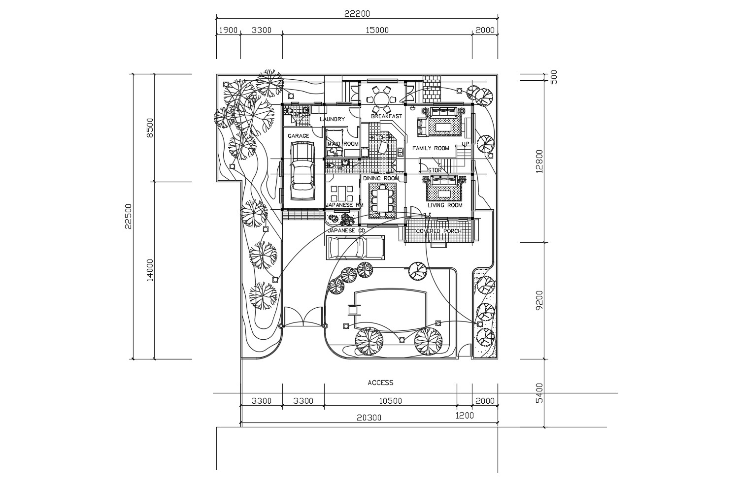 Small House Layout Plan In DWG File - Cadbull