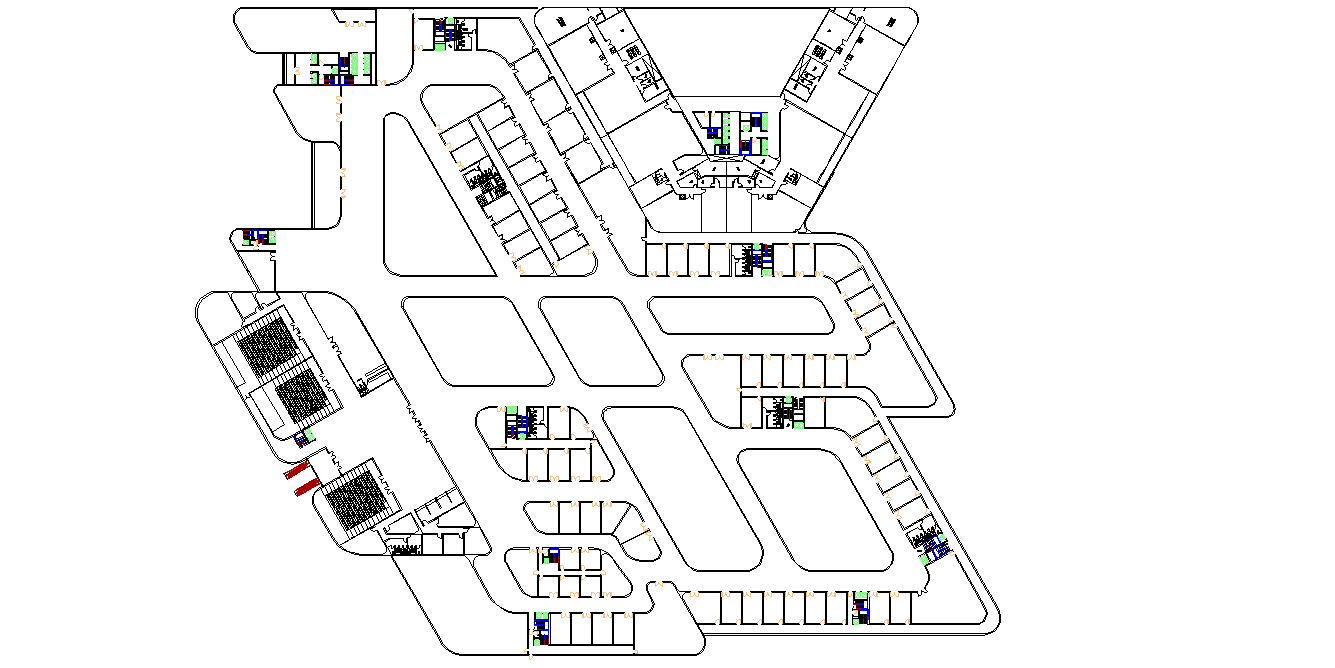 Layout of land plot Download autocad DWG file Cadbull