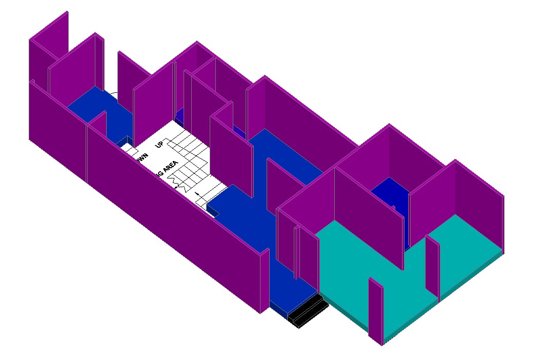 autocad 3d drawing house