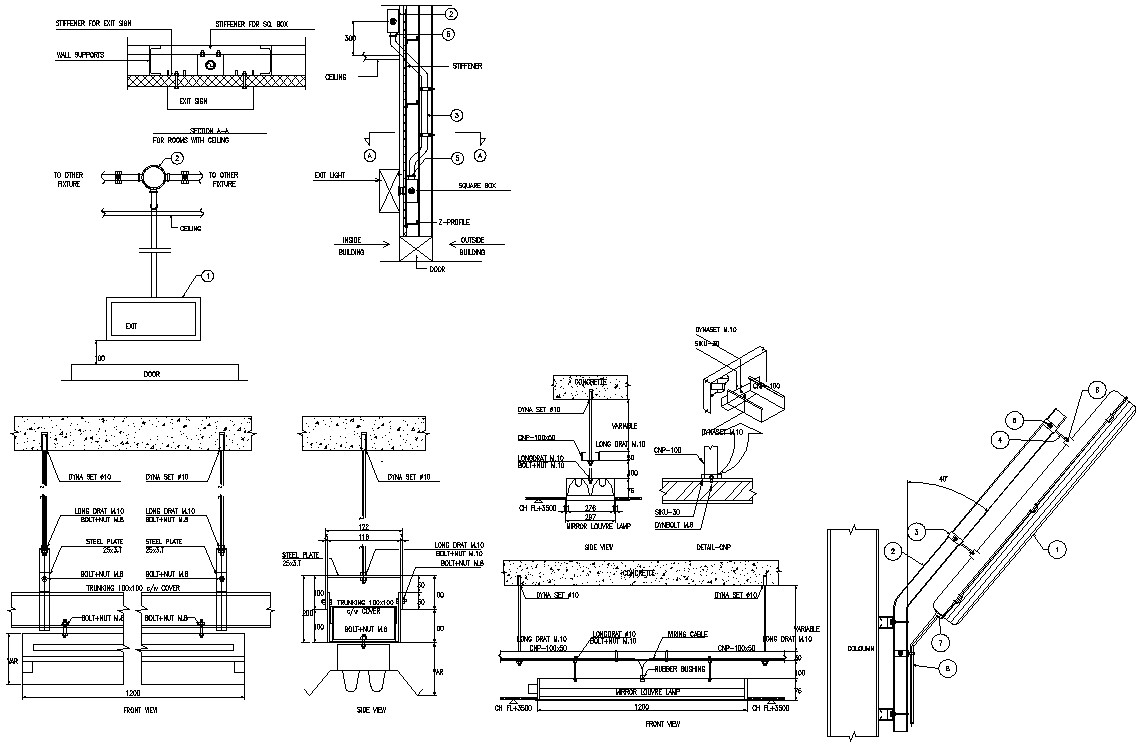 MEP lightning Installation detailed sectional diagram given in this ...