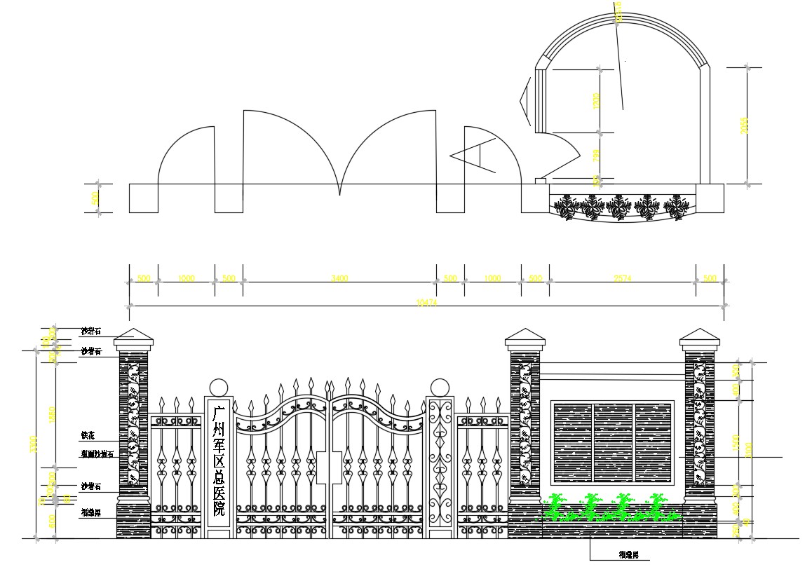 Main Entrance Gate Design CAD File - Cadbull