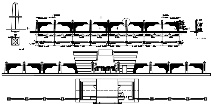 Main gate layout in AutoCAD - Cadbull