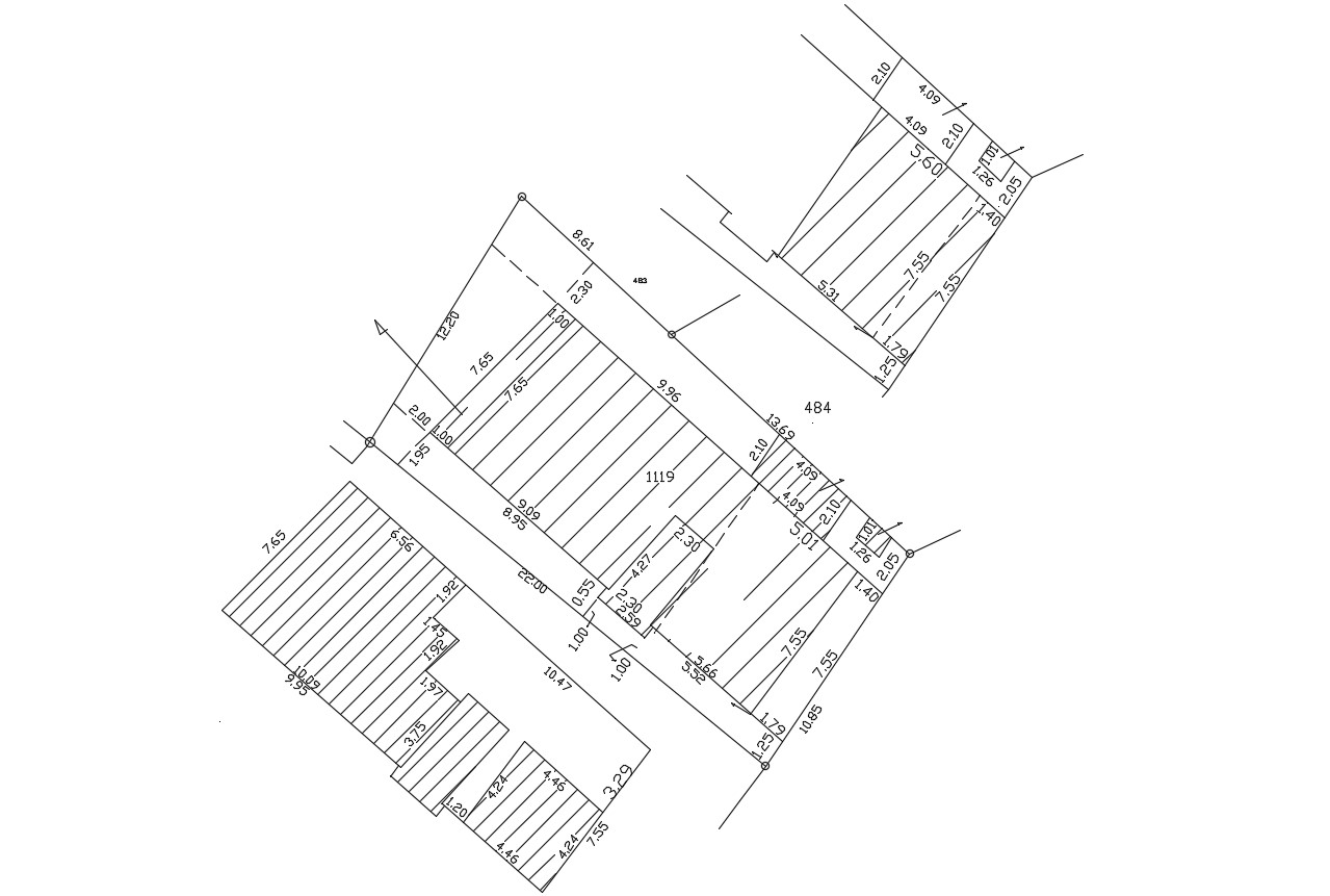 Many Site Plan With Survey Demarcation Architecture Drawing - Cadbull