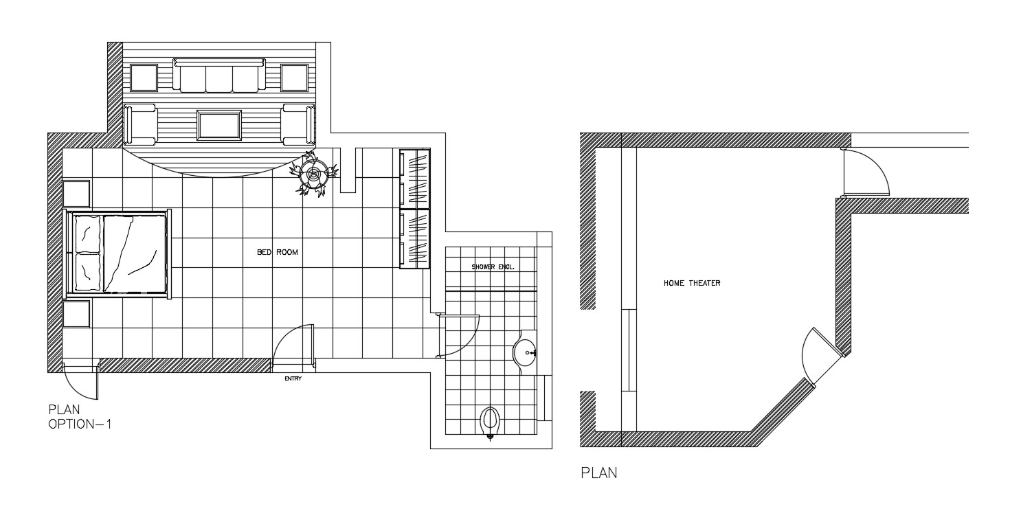 Master Bedroom Layout Cad Drawing Cadbull