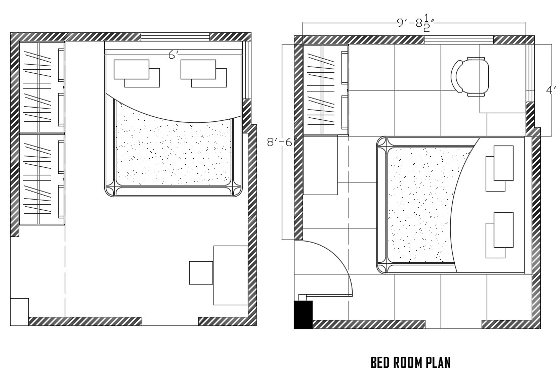 Master Bedroom Plan In DWG File Cadbull